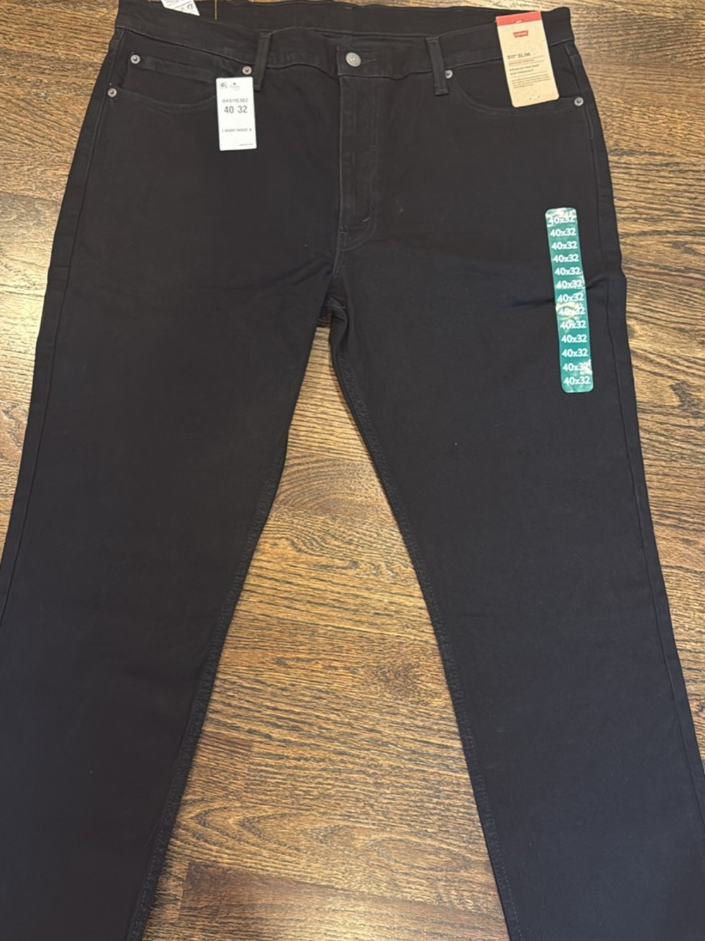 Levi's Men's Black Straight-Leg Jeans 511 40x32 - Picture 3 of 4